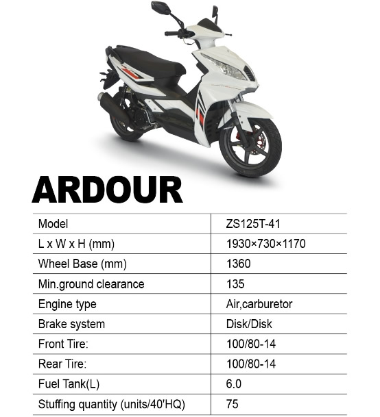 ZONGSHEN ZS125T-41 specifications